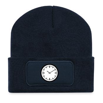 clock time clock time hourglass hourglass76 - Recycled Patch Beanie - french navy - Front