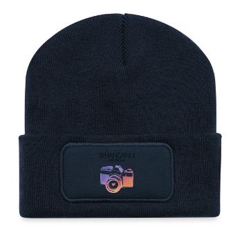 Neuseeland, Whanganui - Recycelte Patch Beanie - French Navy - Vorne