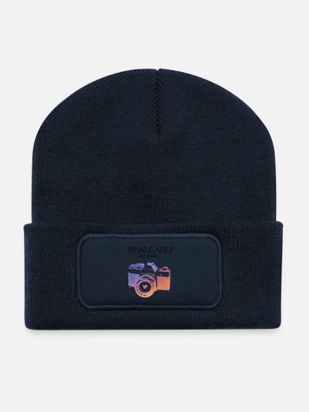 Neuseeland, Whanganui - Recycelte Patch Beanie - French Navy