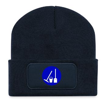 Nettoyage Nettoyage Nettoyage dame balai wischmop66 - Beanie recyclé à patch - bleu marine - Devant