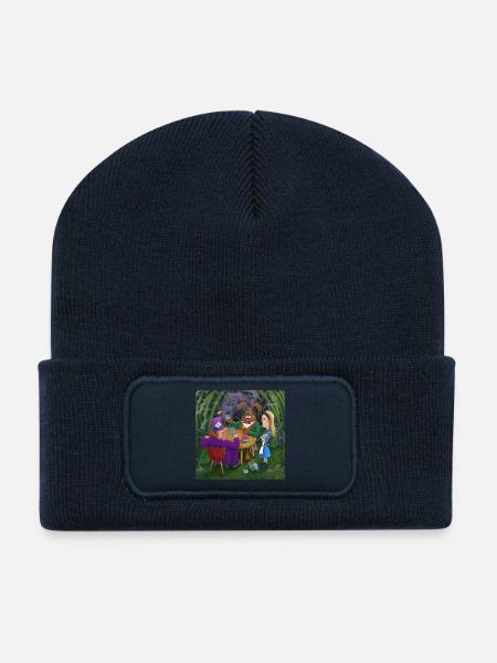 Alice au pays des merveilles thé pary - Beanie recyclé à patch - bleu marine