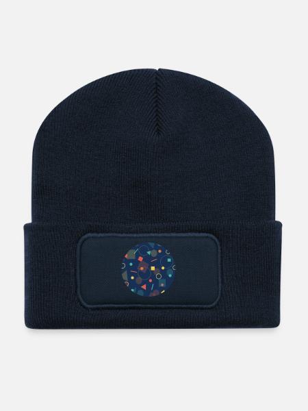 Muster für ÖPNV Sitze - Recycelte Patch Beanie - French Navy