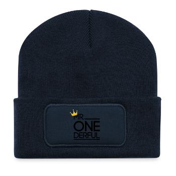 Mr. Wonderful - Beanie recyclé à patch - bleu marine - Devant