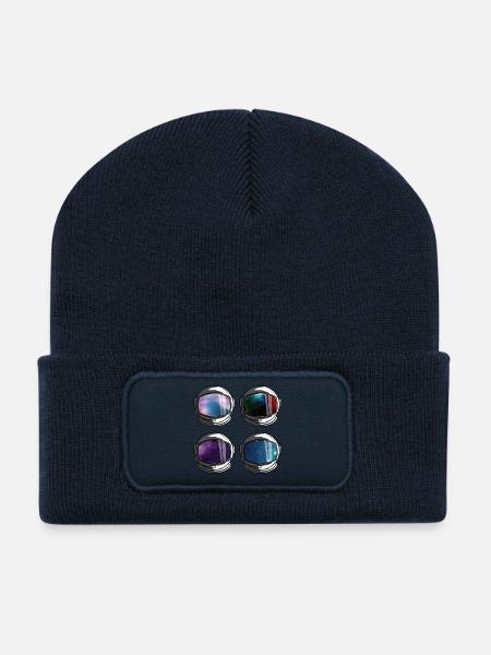 Zum Flug bereit - Recycelte Patch Beanie - French Navy
