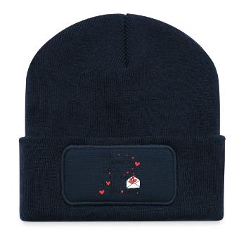 Gut gemacht Papa - Recycelte Patch Beanie - French Navy - Vorne