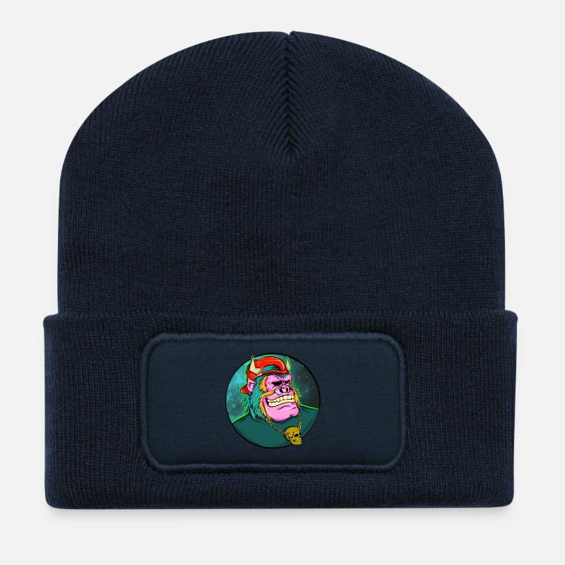 MONSTER - Recycelte Patch Beanie - French Navy