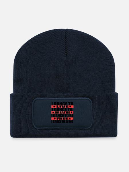 Ich tanze um zu leben, ich tanze um zu atmen, ich - Recycelte Patch Beanie - French Navy
