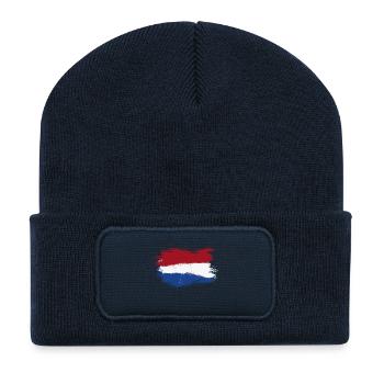 drapeau, bannière Pays-Bas Hollande - Beanie recyclé à patch - bleu marine - Devant