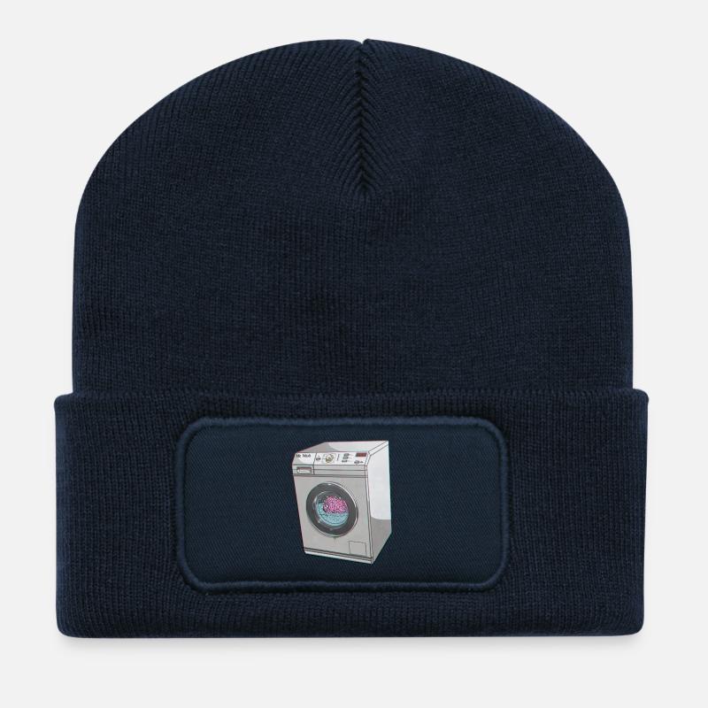 BRAIN WASHED - Recycled Patch Beanie - french navy