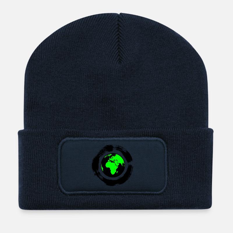 grüne Erde - Recycelte Patch Beanie - French Navy