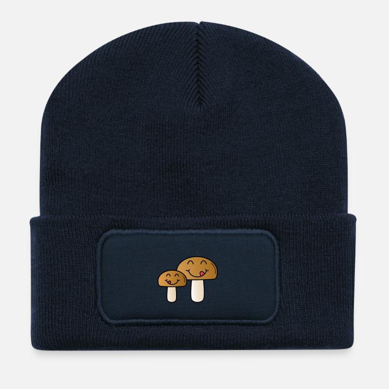 Pilze - Recycelte Patch Beanie - French Navy