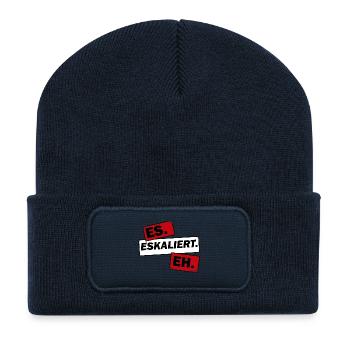 Eskalation - Recycelte Patch Beanie - French Navy - Vorne