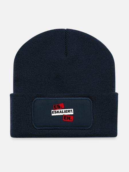Eskalation - Recycelte Patch Beanie - French Navy