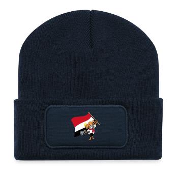 Egypt fan dog - Recycled Patch Beanie - french navy - Front