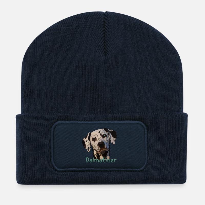 dalmatiner - Recycelte Patch Beanie - French Navy