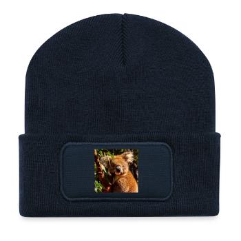 Koala bear - Recycled Patch Beanie - french navy - Front