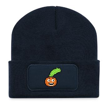 Vegetables (pixelart) - Recycled Patch Beanie - french navy - Front