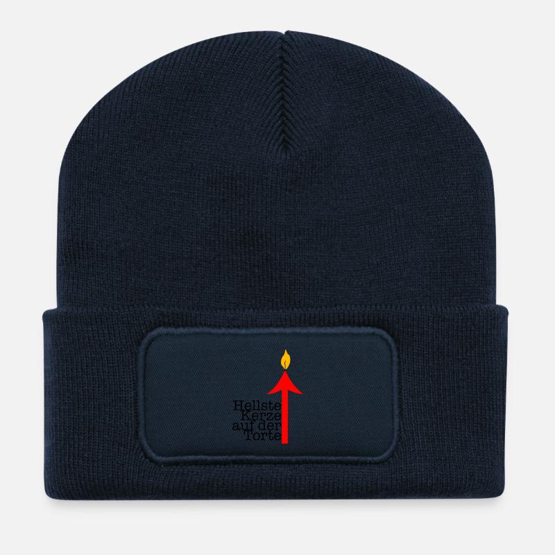 hellste kerze - Recycelte Patch Beanie - French Navy