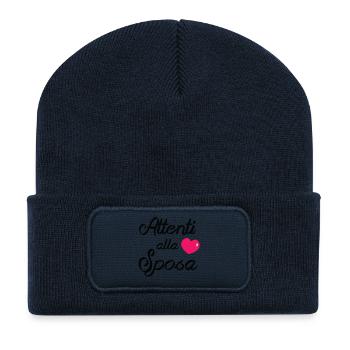sorgfältige Braut - Recycelte Patch Beanie - French Navy - Vorne