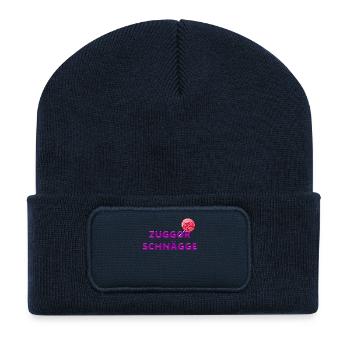 Zuggorschnägge Saxony funny gift home - Recycled Patch Beanie - french navy - Front