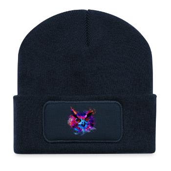 gxp hibou violet bleu parfait - Beanie recyclé à patch - bleu marine - Devant