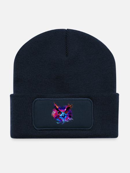 gxp owl purple blue perfect - Recycled Patch Beanie - french navy
