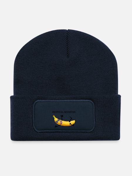 Festival banana - Recycled Patch Beanie - french navy