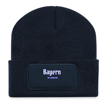 Bayern - des samma mir - Recycelte Patch Beanie - French Navy - Vorne
