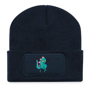 Monster - Recycelte Patch Beanie - French Navy - Vorne