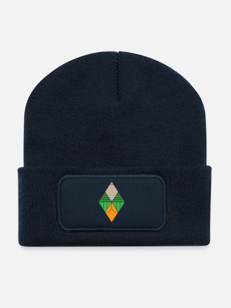 Diamant-Grafik - Recycelte Patch Beanie - French Navy