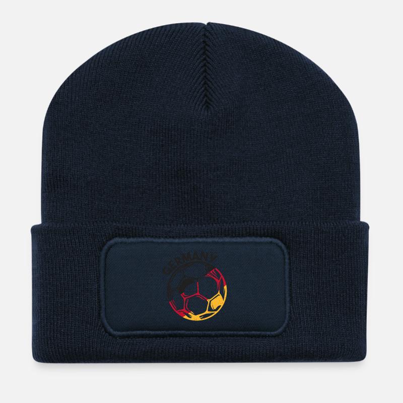 Deutscher Fußball - Recycelte Patch Beanie - French Navy