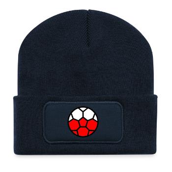 Soccer World Cup Flag Poland World Cup - Recycled Patch Beanie - french navy - Front
