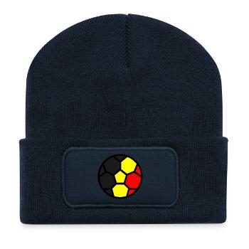 Soccer World Cup Flag Belgium World Cup - Recycled Patch Beanie - french navy - Front