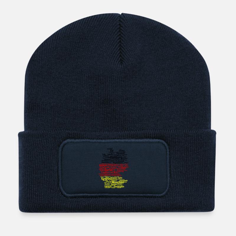 Deutschland Staedte - Recycelte Patch Beanie - French Navy