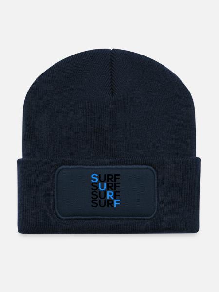 Surf Surf Surf Surf - Recycled Patch Beanie - french navy