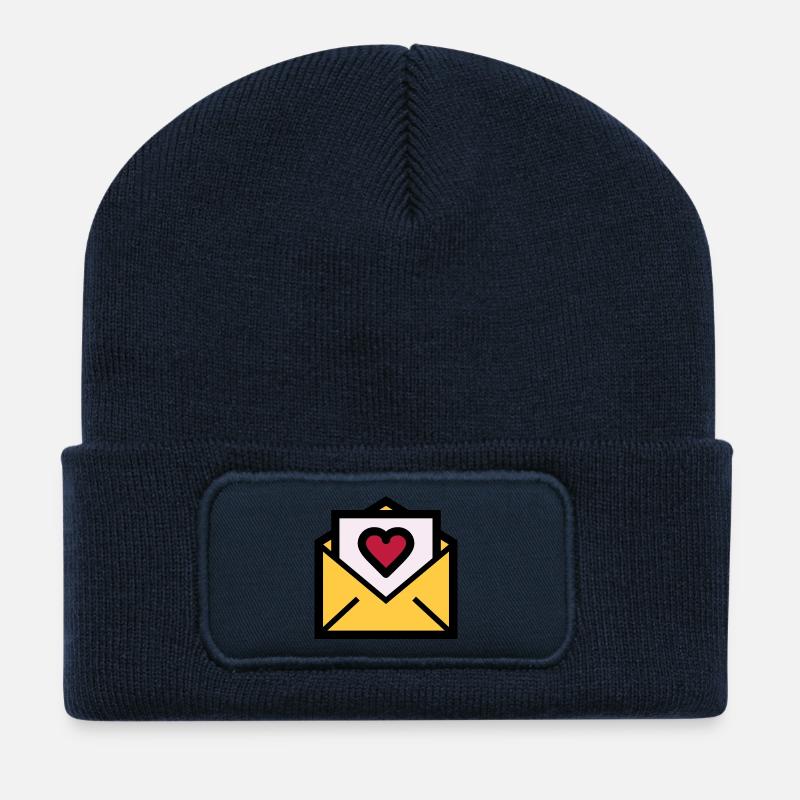 Love letter for Valentine's Day - Recycled Patch Beanie - french navy