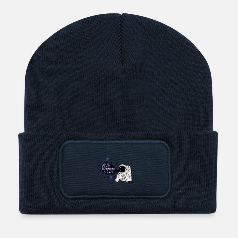 Astronaut Sterne Träume Seifenblase - Recycelte Patch Beanie - French Navy