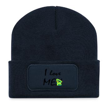 Ich liebe mich - Recycelte Patch Beanie - French Navy - Vorne
