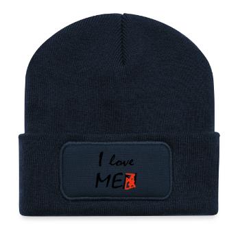 Ich liebe mich - Recycelte Patch Beanie - French Navy - Vorne