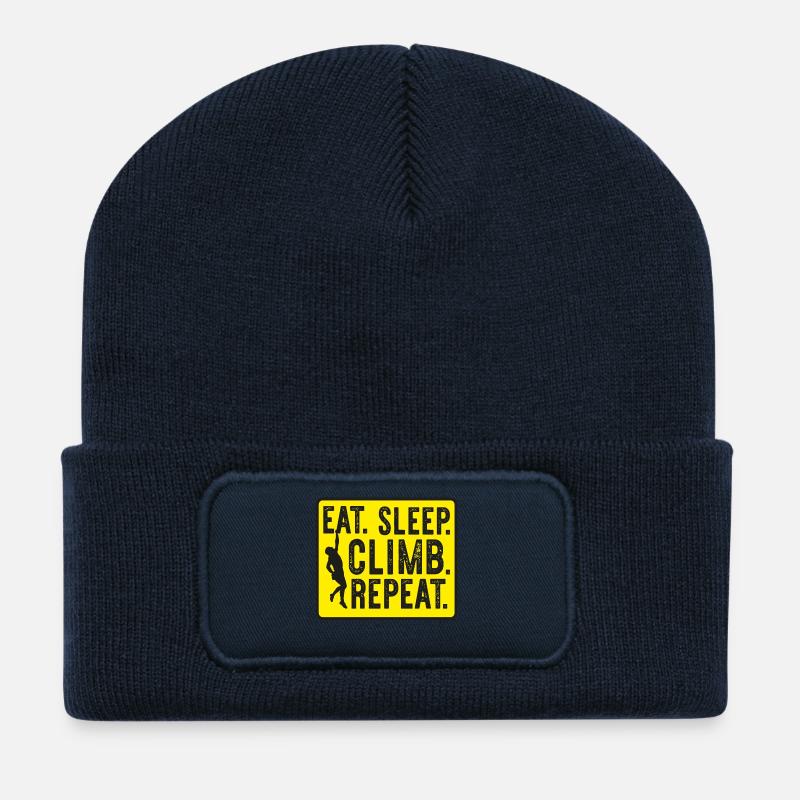 Free climbing - climbing - sports - hobbies - Recycled Patch Beanie - french navy