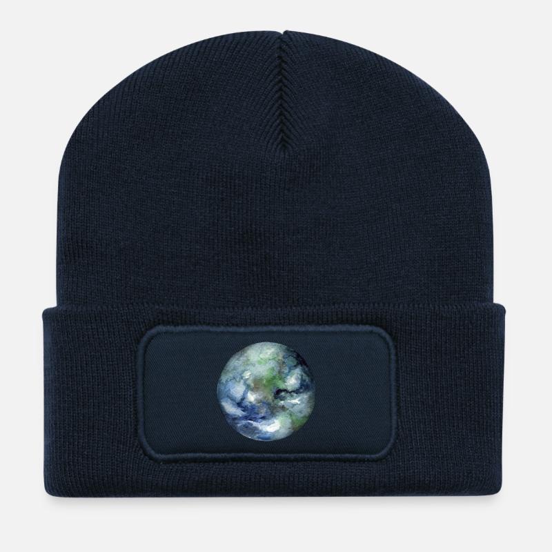 Planet Erde - Recycelte Patch Beanie - French Navy