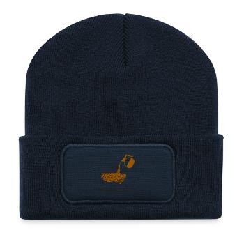 1000 000 000 000 00 - Beanie recyclé à patch - bleu marine - Devant