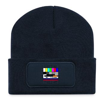 Image de test - Beanie recyclé à patch - bleu marine - Devant
