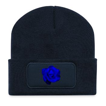 Blue Rose - Recycled Patch Beanie - french navy - Front