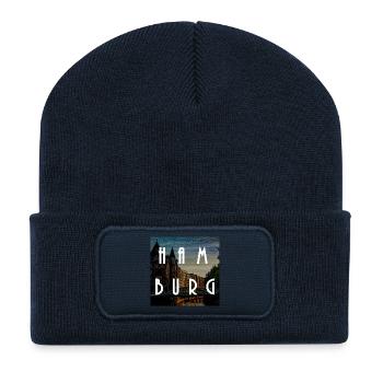 Hamburg - Recycelte Patch Beanie - French Navy - Vorne