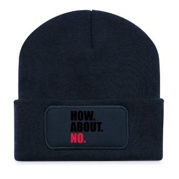 cool how about no saying funny how about n - Recycled Patch Beanie - french navy - Front