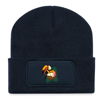 toucan - Recycled Patch Beanie - french navy - Front