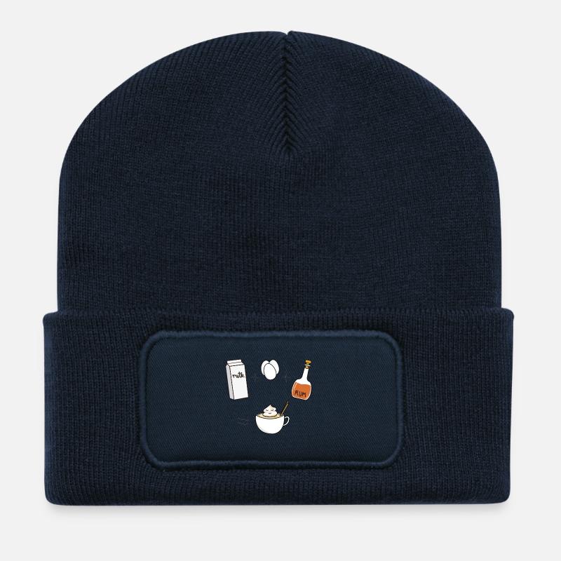 Eierlikör - Recycelte Patch Beanie - French Navy