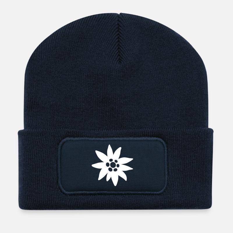 Edelweiß - Recycelte Patch Beanie - French Navy
