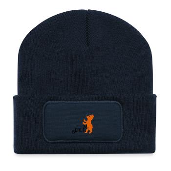 Berlin - Recycelte Patch Beanie - French Navy - Vorne